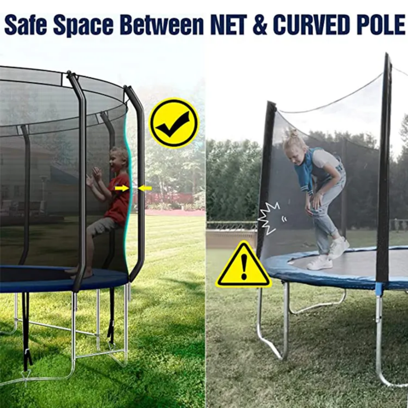 Stor professionell rund trampolin- studsmatta