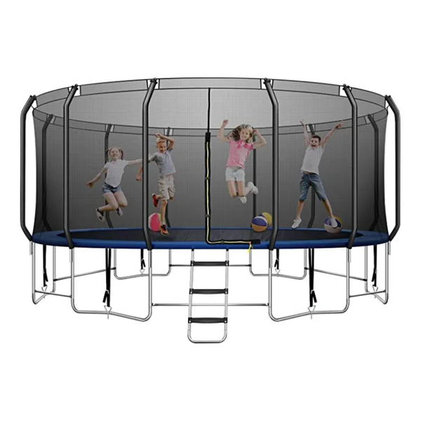 Stor professionell rund trampolin- studsmatta