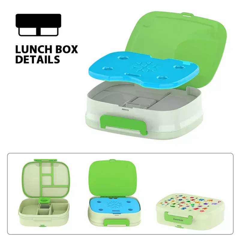 Barnset Bento - Lunchlåda - Isolerad Sugrörsflaska - Förvarings bag - BPA-fri
