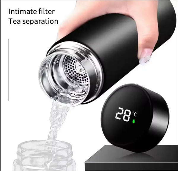 Smart Termos - Vakuumflaska rostfritt stål 500ml - Intelligent led temperatur display